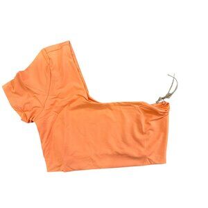 FREE PEOPLE X Toast Swim Women Signature One Shoulder Crop - Top NECTARINE XS